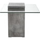 Grange 21.75 X 21.75 inch Clear / Grey End Table